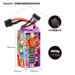 GAONENG GNB 1300MAH 22.8V 6S 120C XT60 HV High Voltage Brushless FPV Quads QuadCopter HeliCopter MultiCopte Freestyle Drone  UAV